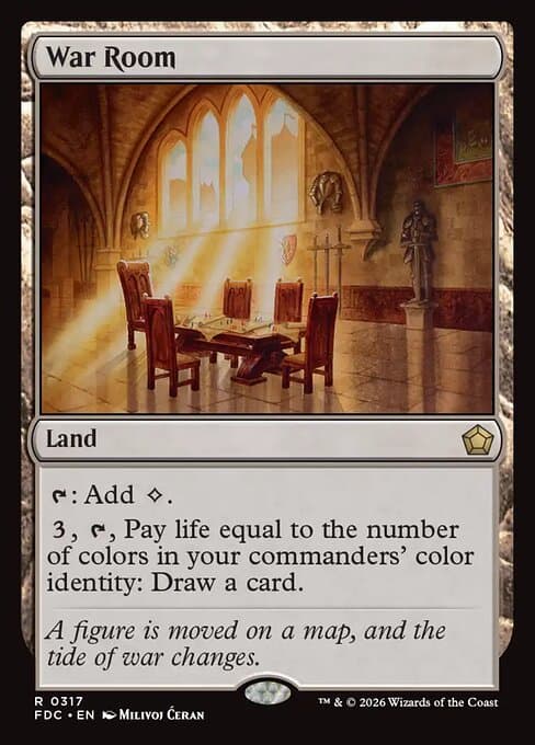 War Room card art (fdc-317), Magic: The Gathering FDC