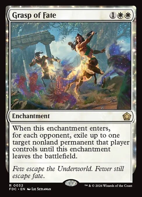 Grasp of Fate card art (fdc-32), Magic: The Gathering FDC