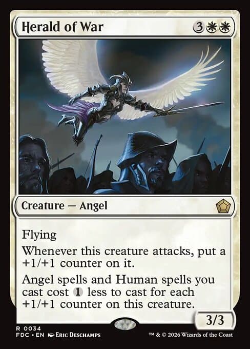 Herald of War card art (fdc-34), Magic: The Gathering FDC