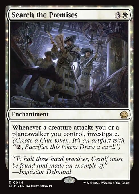 Search the Premises card art (fdc-44), Magic: The Gathering FDC