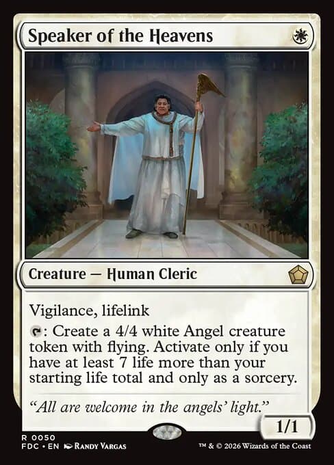 Speaker of the Heavens card art (fdc-50), Magic: The Gathering FDC
