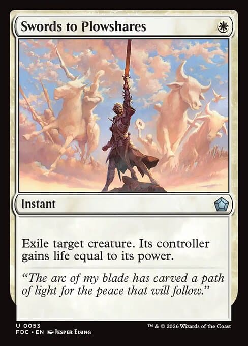 Swords to Plowshares card art (fdc-53), Magic: The Gathering FDC