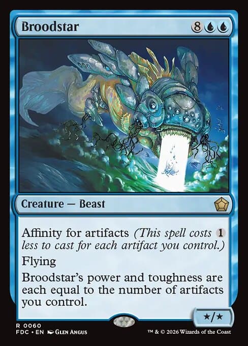 Broodstar card art (fdc-60), Magic: The Gathering FDC