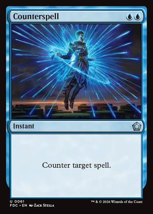Counterspell card art (fdc-61), Magic: The Gathering FDC
