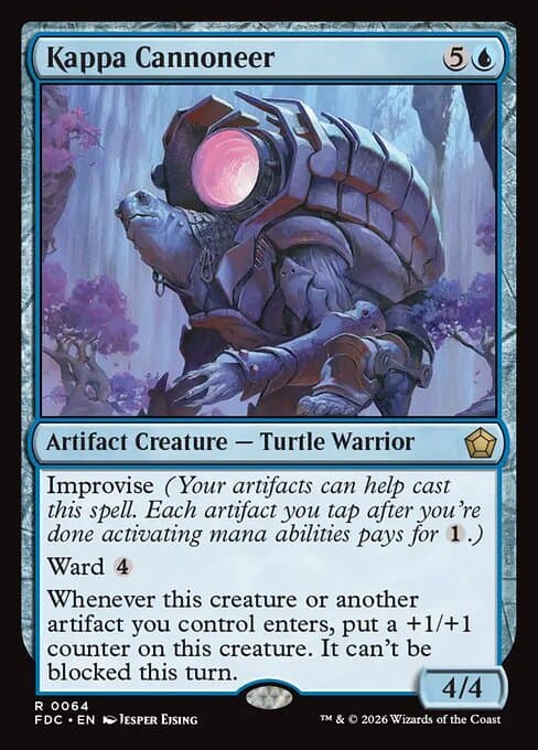 Kappa Cannoneer card art (fdc-64), Magic: The Gathering FDC