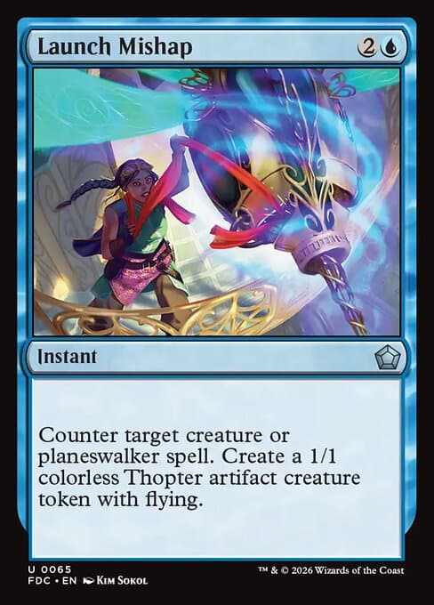 Launch Mishap card art (fdc-65), Magic: The Gathering FDC