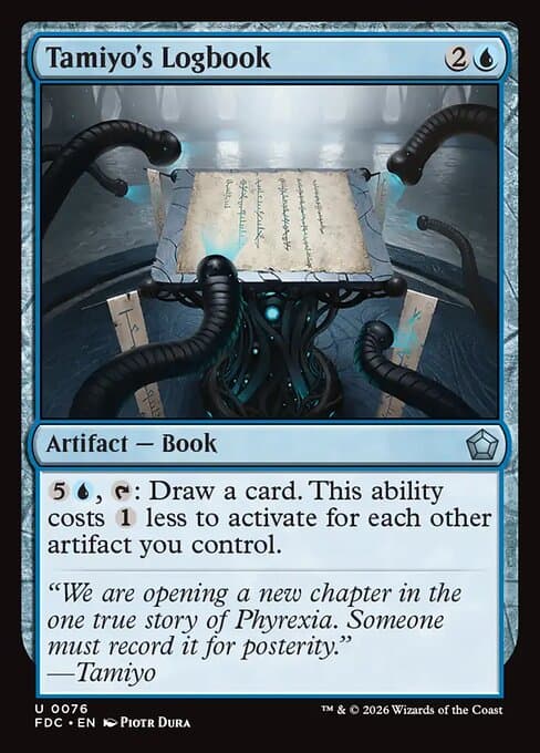 Tamiyo's Logbook card art (fdc-76), Magic: The Gathering FDC
