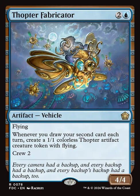 Thopter Fabricator card art (fdc-78), Magic: The Gathering FDC