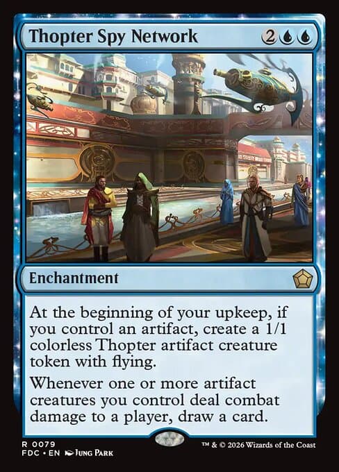 Thopter Spy Network card art (fdc-79), Magic: The Gathering FDC