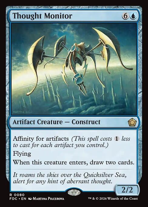 Thought Monitor card art (fdc-80), Magic: The Gathering FDC
