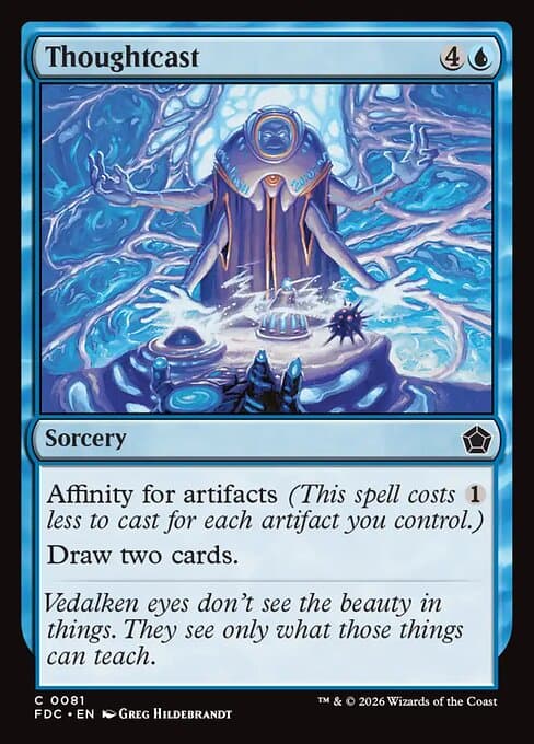 Thoughtcast card art (fdc-81), Magic: The Gathering FDC