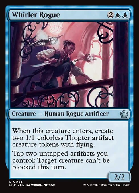 Whirler Rogue card art (fdc-83), Magic: The Gathering FDC
