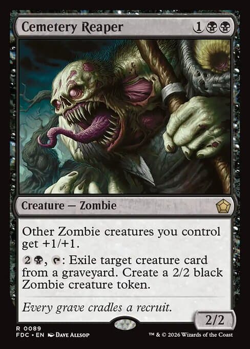 Cemetery Reaper card art (fdc-89), Magic: The Gathering FDC