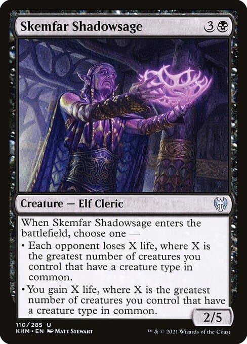 Skemfar Shadowsage card art (khm-110), Magic: The Gathering KHM