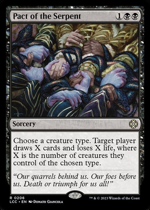 Pact of the Serpent card art (lcc-206), Magic: The Gathering LCC