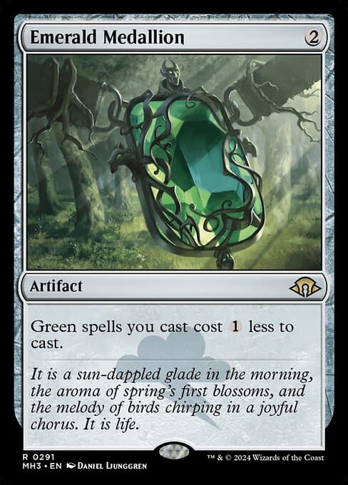 Emerald Medallion card art (mh3-291), Magic: The Gathering MH3