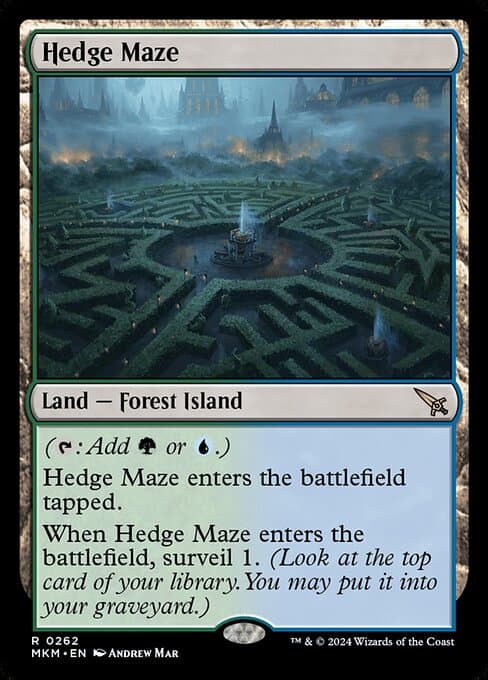 Hedge Maze card art (mkm-262), Magic: The Gathering MKM