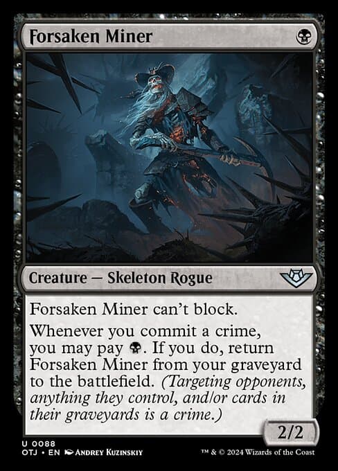 Forsaken Miner card art (otj-88), Magic: The Gathering OTJ