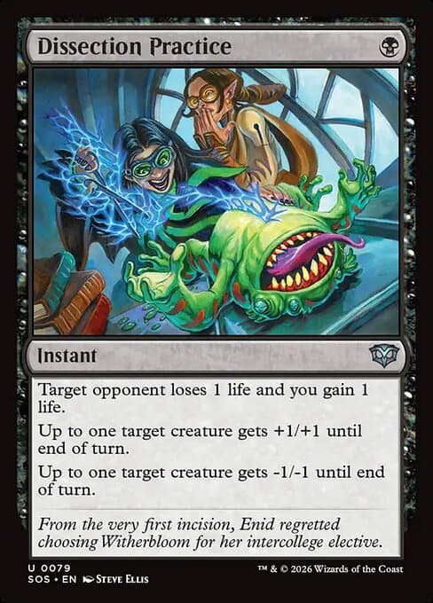 Dissection Practice card art (sos-79), Magic: The Gathering SOS