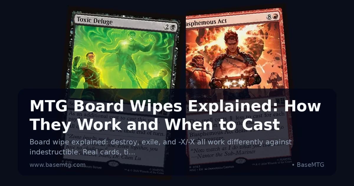 MTG Board Wipes Explained: How They Work and When to Cast