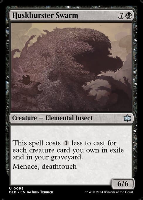 Huskburster Swarm card art (blb-98), Magic: The Gathering BLB
