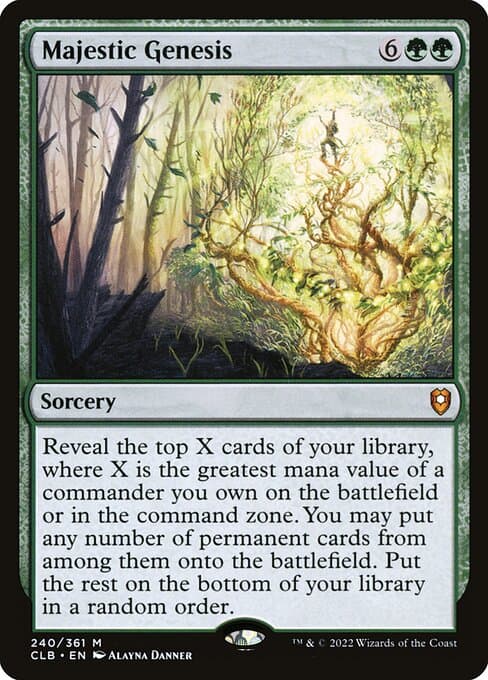 Majestic Genesis card art (clb-240), Magic: The Gathering CLB