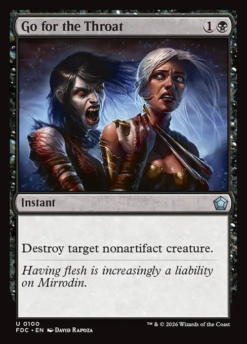 Go for the Throat card art (fdc-100), Magic: The Gathering FDC