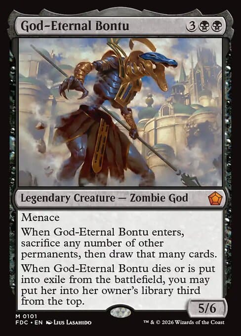 God-Eternal Bontu card art (fdc-101), Magic: The Gathering FDC
