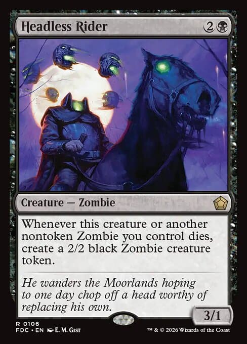 Headless Rider card art (fdc-106), Magic: The Gathering FDC