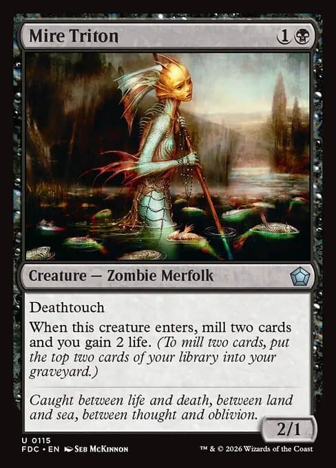 Mire Triton card art (fdc-115), Magic: The Gathering FDC