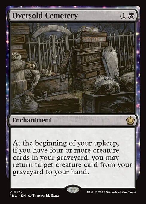 Oversold Cemetery card art (fdc-122), Magic: The Gathering FDC