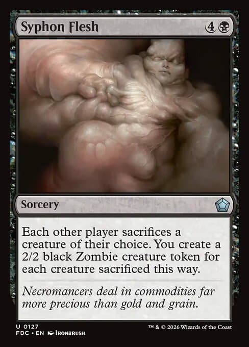 Syphon Flesh card art (fdc-127), Magic: The Gathering FDC