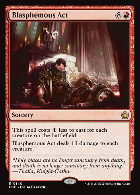 Blasphemous Act card art (fdc-140), Magic: The Gathering FDC