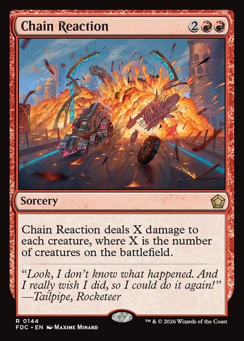 Chain Reaction card art (fdc-144), Magic: The Gathering FDC