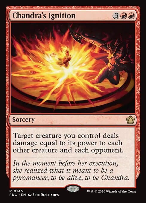 Chandra's Ignition card art (fdc-145), Magic: The Gathering FDC