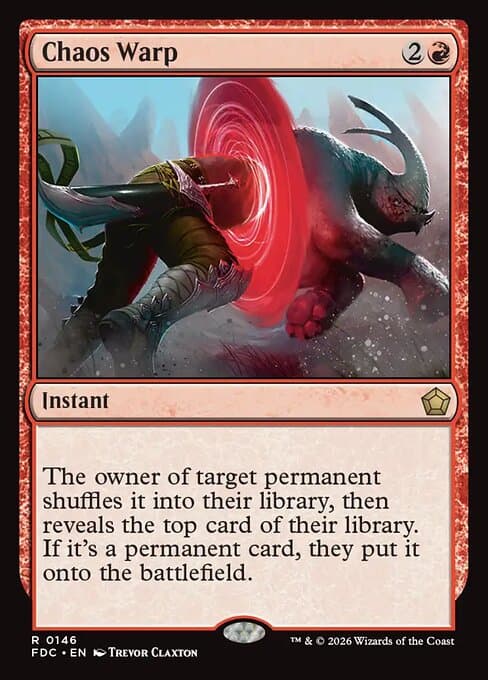 Chaos Warp card art (fdc-146), Magic: The Gathering FDC