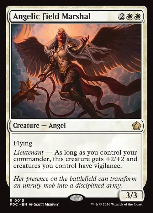 Angelic Field Marshal card art (fdc-15), Magic: The Gathering FDC
