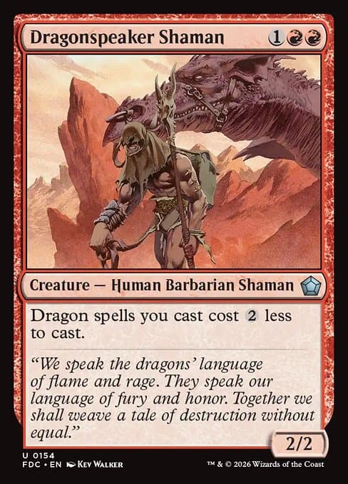 Dragonspeaker Shaman card art (fdc-154), Magic: The Gathering FDC