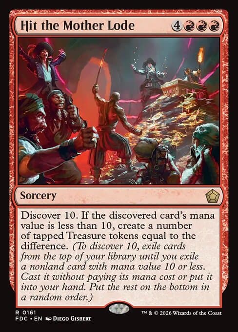 Hit the Mother Lode card art (fdc-161), Magic: The Gathering FDC
