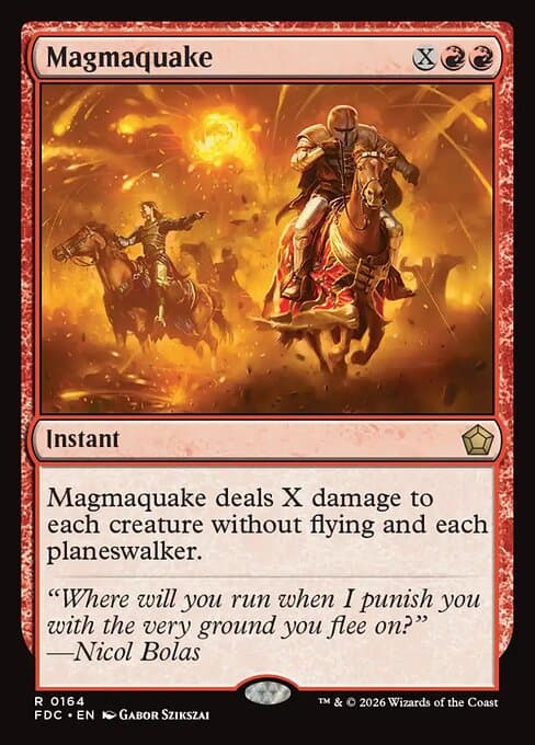Magmaquake card art (fdc-164), Magic: The Gathering FDC