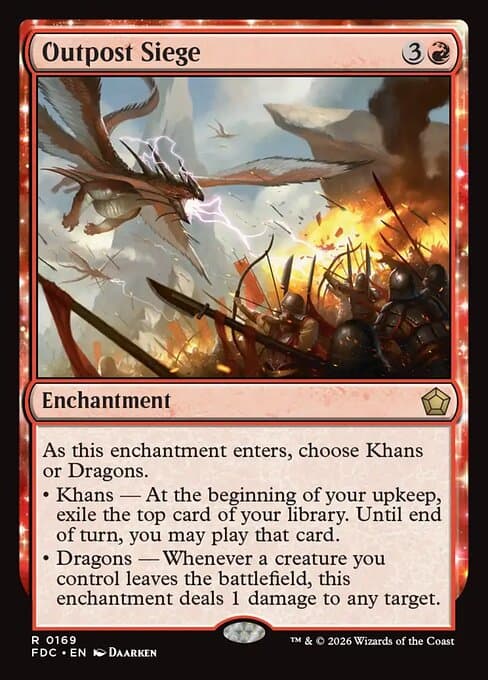 Outpost Siege card art (fdc-169), Magic: The Gathering FDC