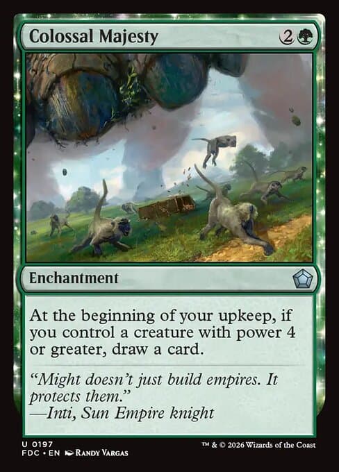 Colossal Majesty card art (fdc-197), Magic: The Gathering FDC