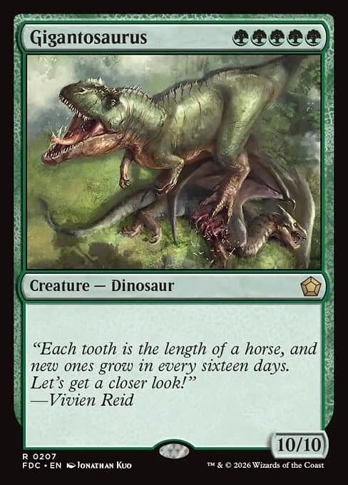 Gigantosaurus card art (fdc-207), Magic: The Gathering FDC