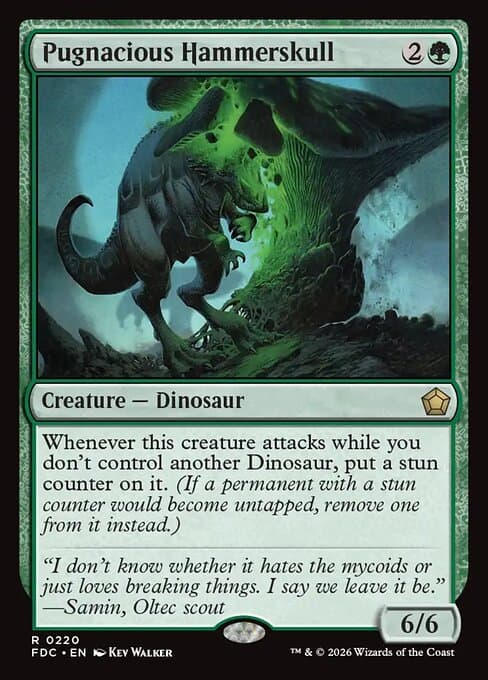 Pugnacious Hammerskull card art (fdc-220), Magic: The Gathering FDC