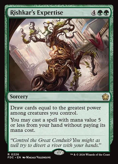 Rishkar's Expertise card art (fdc-226), Magic: The Gathering FDC
