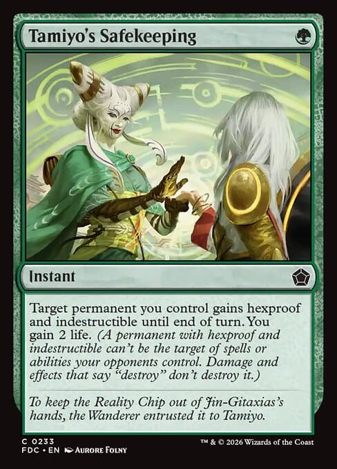 Tamiyo's Safekeeping card art (fdc-233), Magic: The Gathering FDC