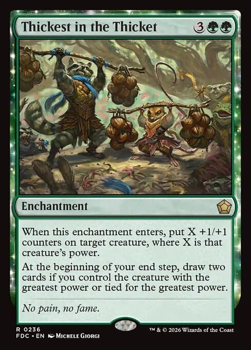 Thickest in the Thicket card art (fdc-236), Magic: The Gathering FDC