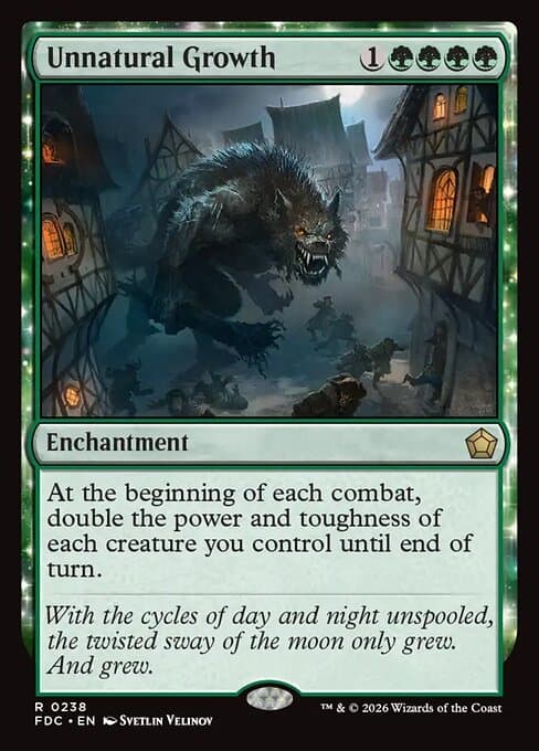 Unnatural Growth card art (fdc-238), Magic: The Gathering FDC
