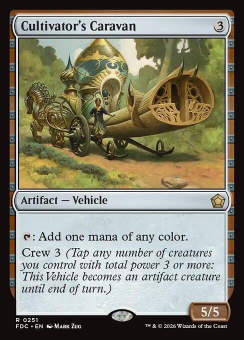 Cultivator's Caravan card art (fdc-251), Magic: The Gathering FDC