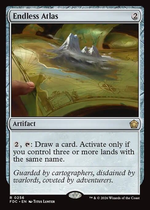 Endless Atlas card art (fdc-256), Magic: The Gathering FDC